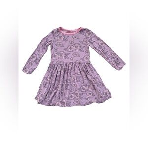 Kickee Pants Size 2T Long Sleeve Twirl Dress in Sweet Pea Poppies